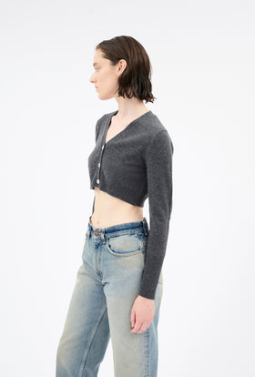 Light Cashmere Cardigan, Flannel Grey from ODEEH 
