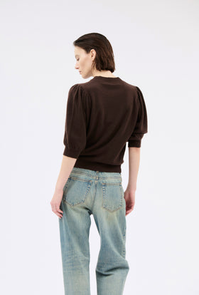 Light Cashmere Pullover, Chocolate from ODEEH 