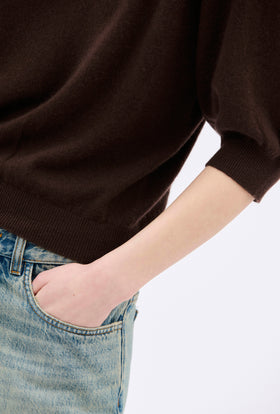Light Cashmere Pullover, Chocolate from ODEEH 