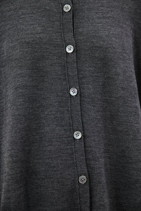 Merino Extrafine Cardigan, Flannel Grey from ODEEH 