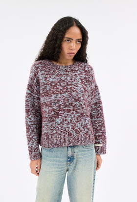 ALPACA WOOL MIX Pullover, Plum from ODEEH 