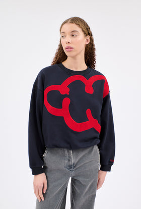 FRENCH TERRY Jersey Sweatshirt, Lipstick from ODEEH 