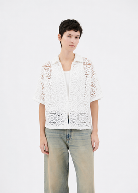 Bobbin Lace Bluse, Milk from ODEEH 
