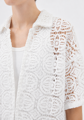 Bobbin Lace Bluse, Milk from ODEEH 